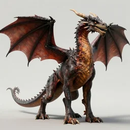 concept art of a standing four - legged western - style dragon, image of a dragon, photo of a standing dragon, four - legged standing western - style dragon, full image, ( stylized, artgerm, artstation, hd, cgsociety, cgi, realistic, dramatic, cinematic, artistic, trending, detailed )