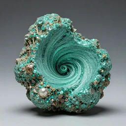 mint sparkle, clump conglomerate, asymmetry, vortex, salvador dali, studio lighting, 3 3 mm, high quality, detailed