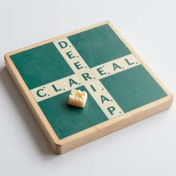 scrabble dental game, poor condition
