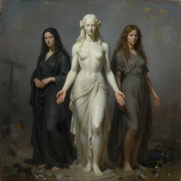 the great old ones, beautifully detailed, smooth, epic, cinematic lighting, full body portrait, painting, by charlie bowater and andree wallin