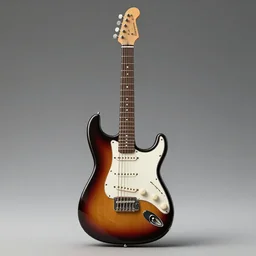 a realistic design render of an electric guitar in the edo period