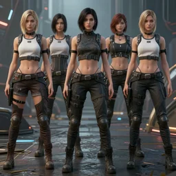 Variety of autfit for women in super realistic and futuristic video games, artstation, Greg rutkowski, cinematic