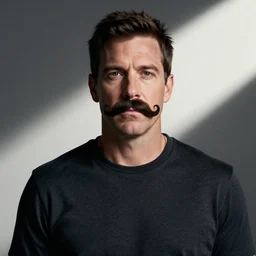 joe rogan with a fake mustache