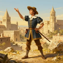Don Quijote arriving in the city of gold - n 4 - i
