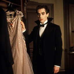 wardrobe scene from the vampire on the boulevard starring boris karloff