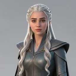 portrait of Daenerys Targaryen, mattepainting concept Blizzard pixar maya engine on stylized background splash comics global illumination lighting artstation lois van baarle, ilya kuvshinov, rossdraws