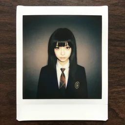 Polaroid photo of Rika furude in the backrooms