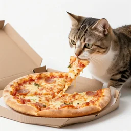 cat want pizza