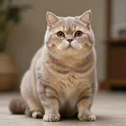 a very muscular scottish cat