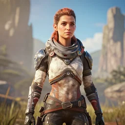 a beautiful portrait photo of Aloy from Horizon Zero Dawn, cinematic masterpiece