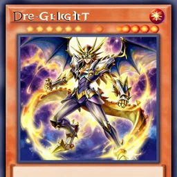 Dreamlight Esper Dragon Sovereign Singularity. Yu-Gi-Oh! Card illustration.