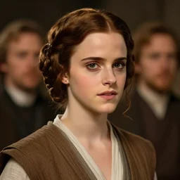 headshot of emma watson as princess leia in star wars by william bouguereau and louis rhead
