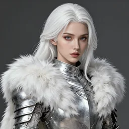 fur - lined armor!!! beautiful and elegant white haired female!! gorgeous ayes!! character concept art, sharp focus, octane render! unreal engine 5! highly rendered!! trending on artstation!! detailed linework!! illustration by artgerm, wlop and anna dittmann