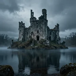 brocken spectre, ghost of the lake, ruined castle