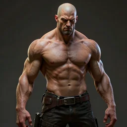 cyberpunk portrait of muscular demon from brawn, au naturel, hyper detailed, digital art, trending in artstation, cinematic lighting, studio quality, smooth render, unreal engine 5 rendered, octane rendered, art style by pixar dreamworks warner bros disney red dead redemption far cry doom cyberpunk 2 0 7 7 marvel universe and overwatch.