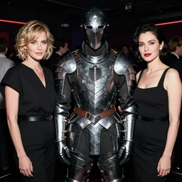 a paladin wearing issey miyake armor in a club, portrait, fashion photography, by davide sorrenti, martin parr, nan goldin