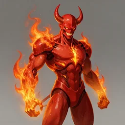 bionic devil flames by greg rutkowski
