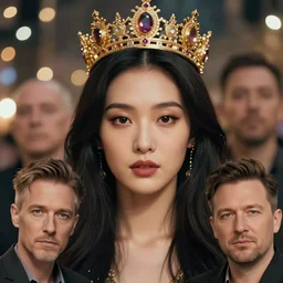 bokeh background. close-up portrait of a goddess in crown, by Tooth Wu and wlop and beeple and greg rutkowski