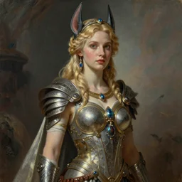 mystical valkyrie, portrait of a beautiful female atlantean anubis alien warrior elsa jean, regal, realistic, refined, detailed digital art, francois boucher, oil painting, michael cheval, esao andrews, steampunk, walt disney ( 1 9 3 7 ), highly detailed, cinematic lighting, unreal engine, 8 k, hd