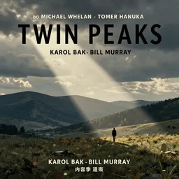 poster artwork by Michael Whelan and Tomer Hanuka, Karol Bak Bill Murray the content judge, from scene from Twin Peaks, clean