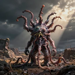 surreal cronenberg mutation slime monster