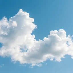 curled blue sky fluffy curled clouds