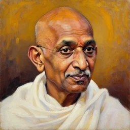portrait of wiz khalifa is mahatma gandhi, oil on canvas by william sidney mount, vibrant art, trending on artstation