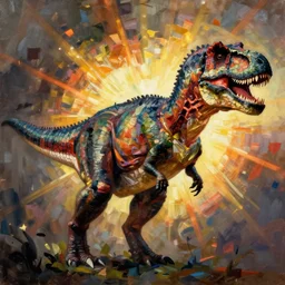 portrait of a tyrannosaurus by egon schiele in the style of greg rutkowski