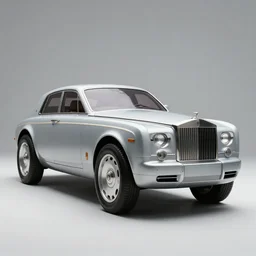 a retro futuristic flying rolls royce phantom concept, steampunk, studio lighting, award - winning car magazine photography
