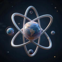 you are best particle physicist in the world. you are knowledgeable and imaginative, you have refined aesthetic sensibility and you also know how to communicate your ideas to others. the best and most beautiful 3 d representation of the hydrogen atom you can imagine.