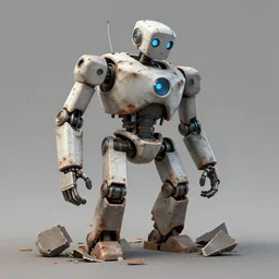 broken dirty robot abandon trending on artstation hd 4 k 8 k high detail digital painting