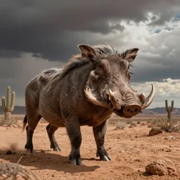 warthog from halo in the Arizona desert, artwork by Gregory Crewdson