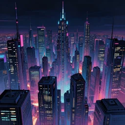 a cyberpunk dystopia painted by hiroshi nagai