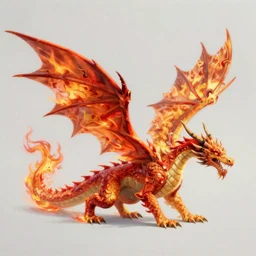 beautiful painting of a winga of fire dragon, accurate, digital art, wings of fire