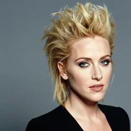 a portrait of gillian anderson by mario testino, head shot, award winning, 1 9 8 0, 1 9 8 0 s punk rocker style, 1 9 8 0 hairstyle, sony a 7 r