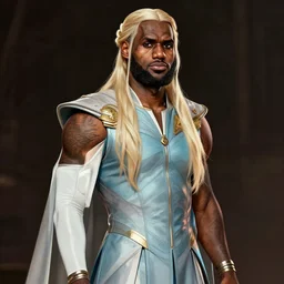 lebron james as daenerys targaryen, fan art, digital art