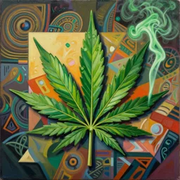 Supreme Marijuana profile picture by Sachin Teng, asymmetrical, Organic Painting ,  Leaf Green, adidas, Green smoke, Impressive, Award Winning, Warm, Good Vibes, Positive, geometric shapes, hard edges, energetic, intricate background, graffiti, street art:2 by Sachin Teng:4