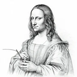 a detailed Leonardo DaVinci sketch of a creativity amplification mechanism operated by the human imagination, in the style of a US Patent drawing