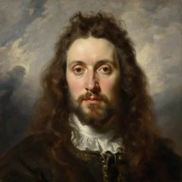 ALF , extreme very textured detailed portrait oil painting by rembrandt,   dramatic clouds and  atmosphere