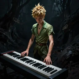 peter pan, darkwave, darksynth, concept art, sharp, digital matte painting, art by luis royo, greg rutkowski, wlop, dramatic lighting, trending on artstation