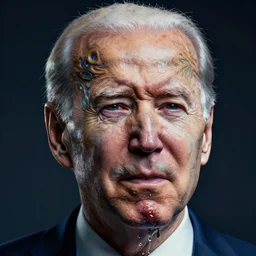 4 k ultra realistic very detailed portrait of a sad, crying, intricate, abstract, joe biden saliva drooling, concept art, octane render, deviantart, cinematic, hyperrealism, iridescent accents, portrait photograph, nikon