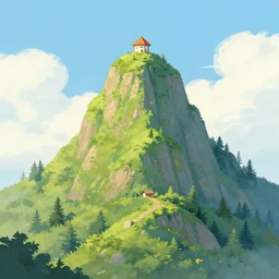 mountaintop a storybook illustration trending on artstation