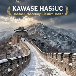 The Great Wall, snowy day, Kawase Hasui