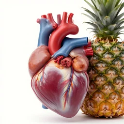 human anatomical heart, pineapple