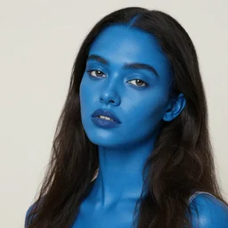 blueskinned person