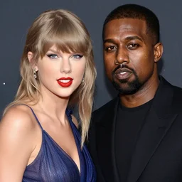 taylor swift with the face of kanye west