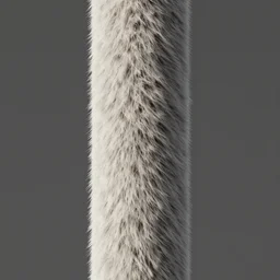 a straight smooth vertical tube with the texture of fur, highly realistic, hyper-real, 4k, Octane render