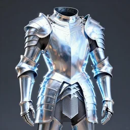 holographic corinthian armor, man wearing armor, glowing, see through, spectacular