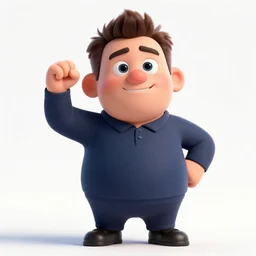 hyperdetailed 3 d cartoon render of michael scott in a confident expressive pose, cartoon eyes!!!!! cute cartoon style, white background, low angle shot, cinematic studio lighting, studio quality, octane render, unreal engine 5, trending on artstation, 8 k