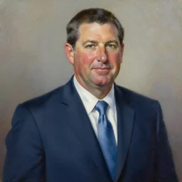 Oil painting depicting Ted Cruz as the Zodiac Killer